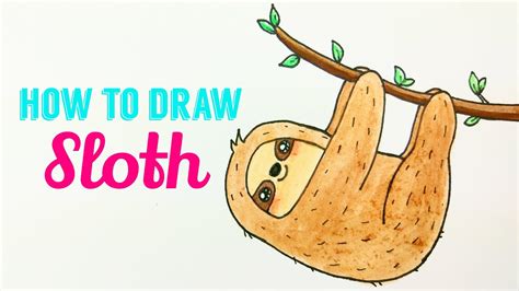 How To Draw A Cute Sloth Easy Zed Cute Drawings – Otosection