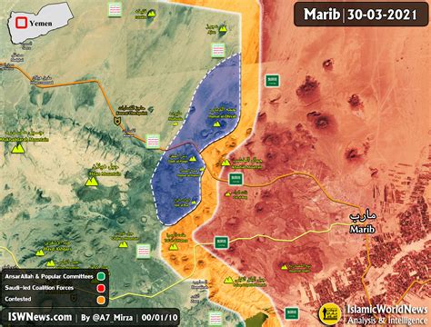 Yemen: Latest Update On Marib Front, 31 March 2021 (Map Update ...