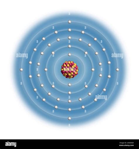 Tin (Sn). Diagram of the nuclear composition and electron configuration ...