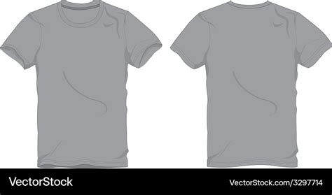 Men gray round neck t-shirt template Royalty Free Vector