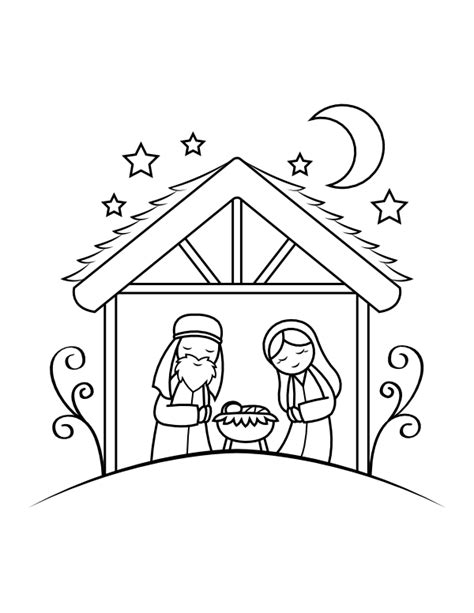 Coloring Pages For Nativity Scene