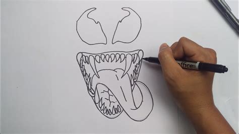 Venom Face Drawing