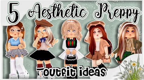 5 Aesthetic Preppy Outfit Ideas 🤍 | Royale High Roblox - YouTube