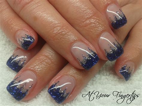 Pin by Alex Crawford on Nails! | Blue and silver nails, Navy and silver ...