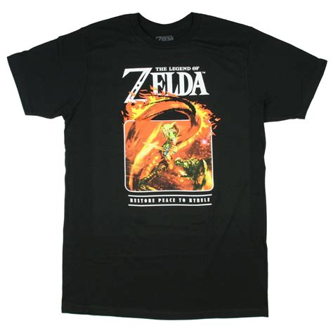 Nintendo - The Legend Of Zelda Men's Restore Peace To Hyrule T-Shirt ...