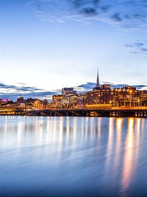 Stockholm Sunset Skyline Panorama with City Hall Stock Image - Image of landmark, house: 111393393