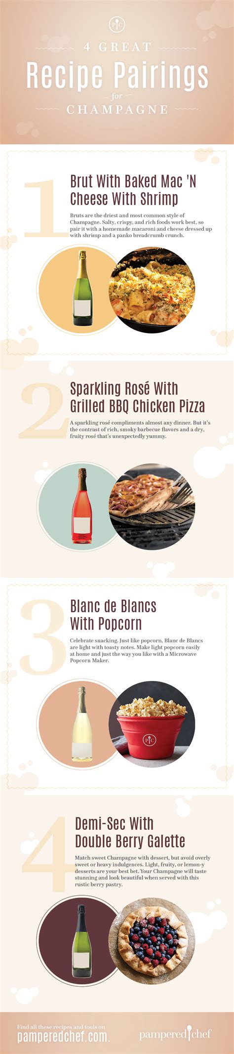 4 Great Recipe Pairings for Champagne [Infographic] - Pampered Chef Blog