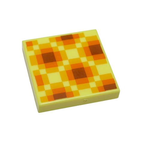 LEGO Bright Light Yellow Tile 2 x 2 with Minecraft Honeycomb Block with Groove (3068 / 76969 ...