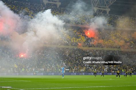 Al Ittihad fans during the Saudi Pro League match between Al-Ittihad ...