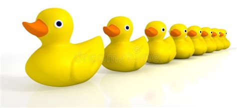 Your Toy Rubber Ducks In A Row Stock Illustration - Illustration: 31567277