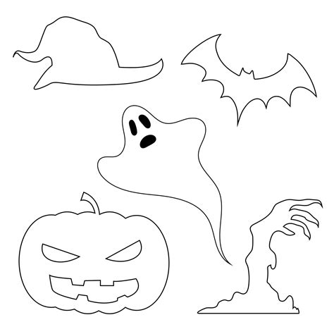 Halloween Cutouts - 15 Free PDF Printables | Printablee