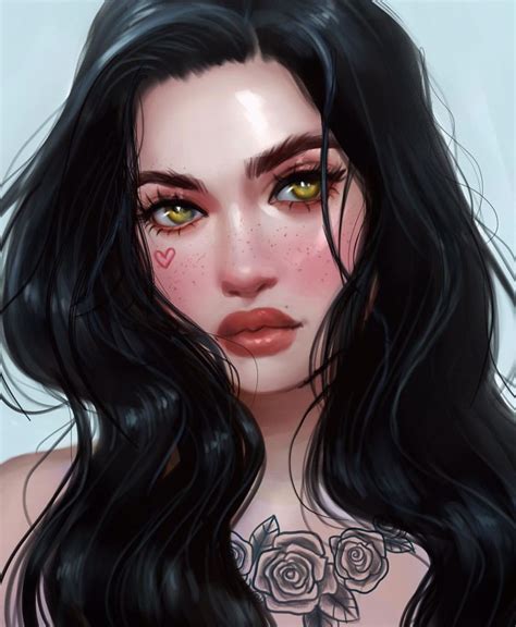 Digital painting by @isabelle_staub on Instagram | Digital art girl, Digital portrait, Art girl