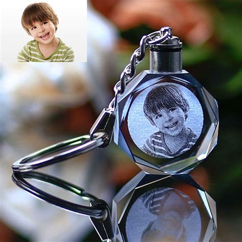 Personalized Custom Made Crystal LED Keychain Gift - CatchyMall