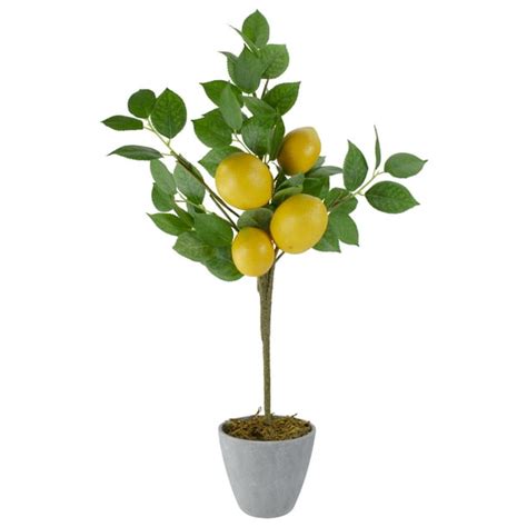 20-Inch Artificial Potted Mini Lemon Tree - Walmart.com - Walmart.com