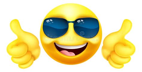 Emoji Emoticon Face in Sunglasses Cartoon Icon Stock Vector - Illustration of emoticons, face ...