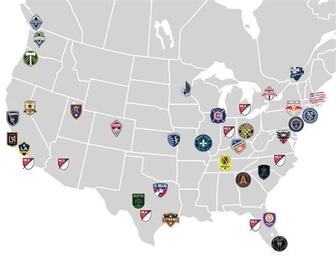 Current MLS Teams map including Future Expansion : MLS