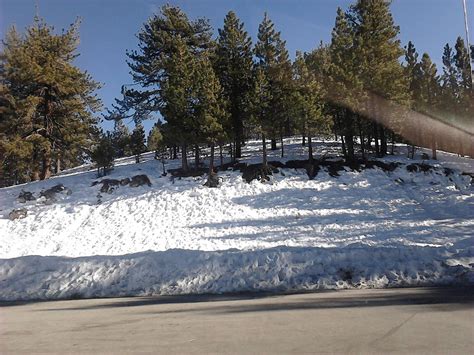 FRAZIER PARK CA: STILL SNOW AT THE TOP OF MT PINOS RECREATION AREA