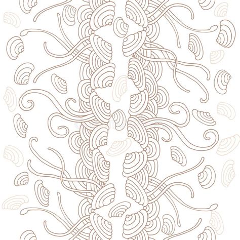 Seaweed seamless pattern stock vector. Illustration of drawing - 66314255