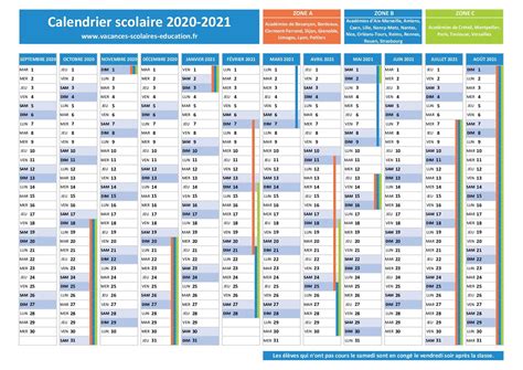 Inhiber Idéal Cadran calendrier 2020 et 2021 vacances scolaires à imprimer Exactement ...