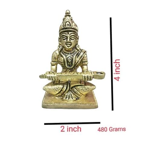 Brass Annapoorani Idol / Annapooraneshwari / Annapoorani Statue for ...