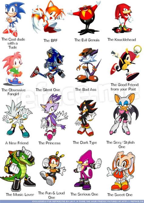 Sonic characters Down to a fine science | Sonic, Sonic franchise, Shadow the hedgehog