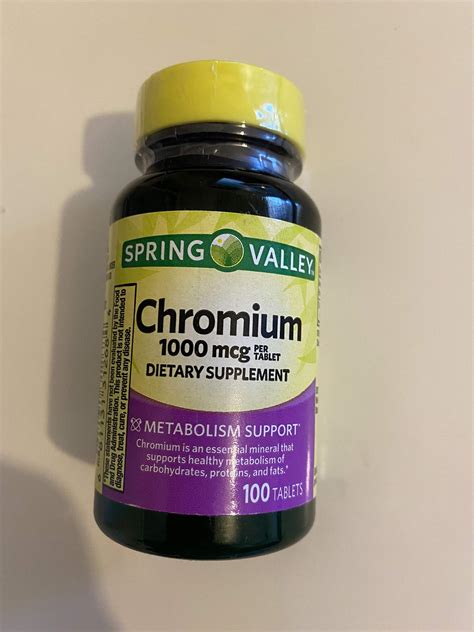 Spring Valley Chromium Tablets 1000 mcg - 100 Count Dietary Supplement