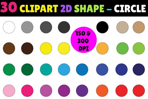 30 Clipart 2D Shape - Circle Graphic by Sarita_Kidobolt · Creative Fabrica