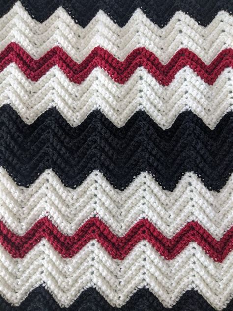 Ridged Chevron Afghan Pattern, Crochet Pattern, Instant Download - Etsy | Chevron crochet ...