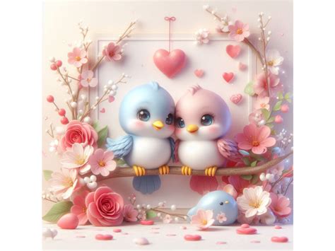 Two Adorable Cute Happy Birds Graphic by A.I Illustration and Graphics · Creative Fabrica