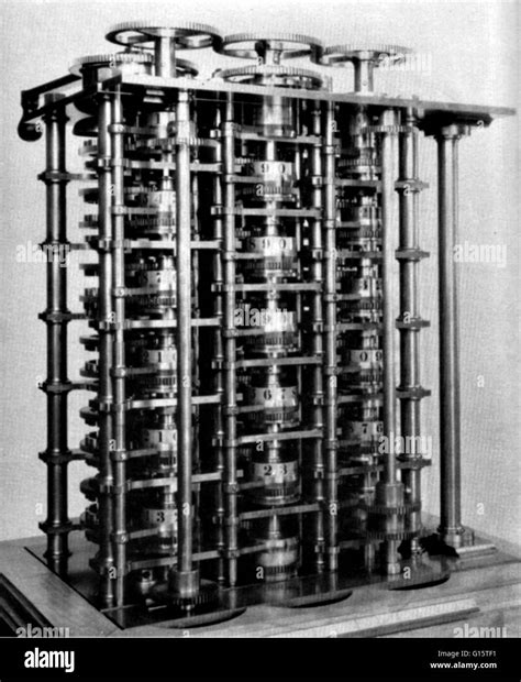 The difference engine was Charles Babbage's design for the first automatic mechanical calculator ...