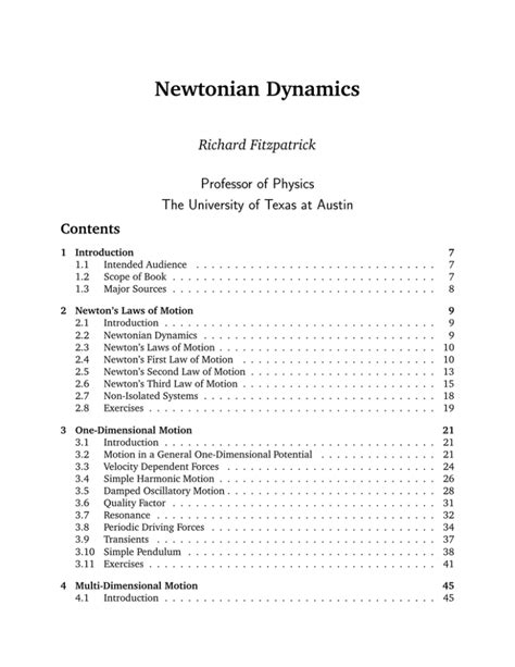 Newtonian Dynamics - Richard Fitzpatrick