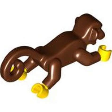 LEGO Part 2550c01 Monkey with Yellow Hands and Feet (Brown ...