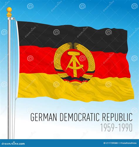 German Democratic Republic DDR Historical Flag, East Germany Stock Vector - Illustration of ...