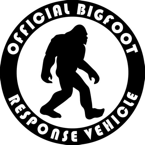 Car & Truck Decals, Emblems & License Frames Official Bigfoot Sasquatch Response Vehicle decal ...