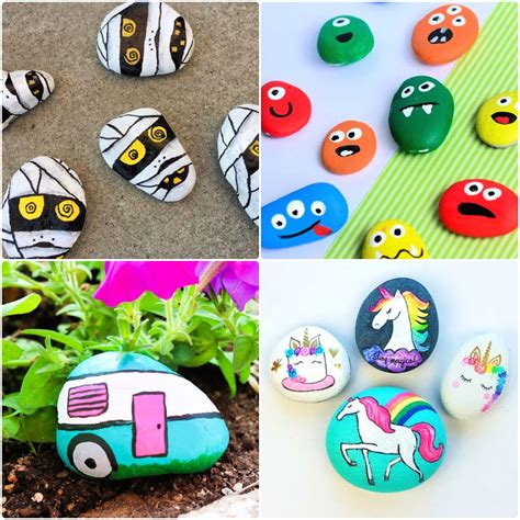 50 Easy Rock Painting Ideas for Kids and Adults