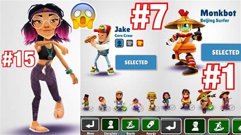 Top 15 Subway Surfers Characters Of All Time - YouTube