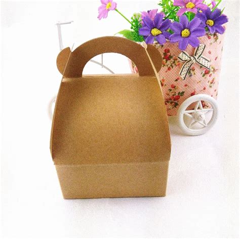 12PCS Kraft Paper Gift box with handle DIY Cake Handmade Boxes for wedding/Gift/Jewelry/cake ...