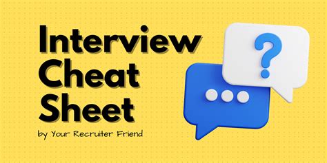Interview Cheat Sheet | Figma Community