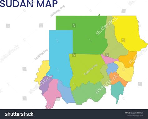 High Detailed Map Sudan Outline Map Stock Vector (Royalty Free) 2207569423 | Shutterstock