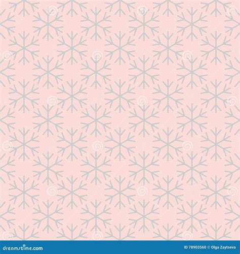 Pink Seamless Snowflake Pattern Stock Illustration - Illustration of ...