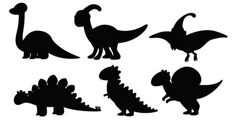 Cute Dinosaur Silhouette Svg