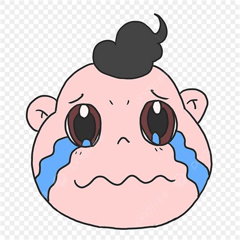 Crying Emoticon Clipart PNG Images, Cute Baby Cartoon Crying Emoticon ...