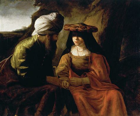 Judah and Tamar Painting by Rembrandt van Rijn