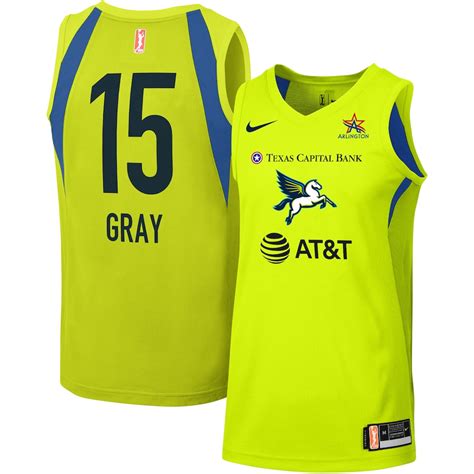 Women's Dallas Wings Allisha Gray Nike Green 2019 Swingman Replica ...