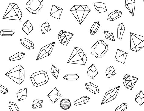 Gems Coloring Page Printable