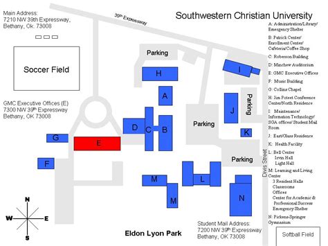 Campus Map :: Southwestern Christian University