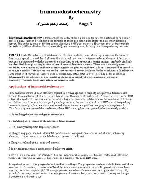 An Overview of Immunohistochemistry: Principles, Applications, and Uses in Disease Diagnosis ...