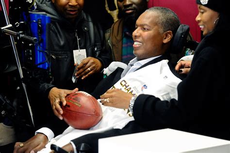 O J Brigance with his ALS, still with the Ravens in the office. Getting ...