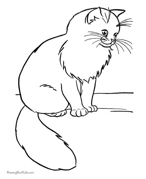 Printable Free Cat Coloring Picture | Cat coloring page, Animal ...