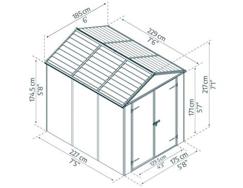 Rubicon 6' x 8' Plastic Shed With Floor | Canopia by Palram